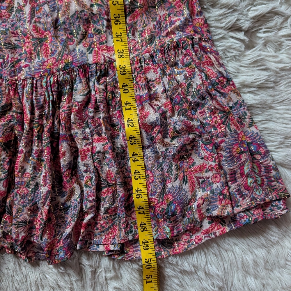 Natural Life Pink Paisley Metallic Sleeveless Dress - Picture 9 of 13